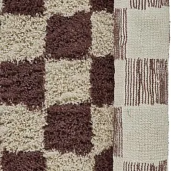 Alfombras redondeadas - Elsey Natural Cotton Shaggy (beige/marrón)
