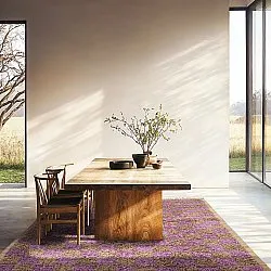Alfombras de pelo largo - Elsey Natural Cotton Shaggy (marrón/morado)