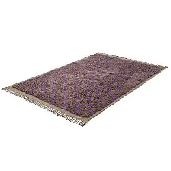 Alfombras de pelo largo - Elsey Natural Cotton Shaggy (marrón/morado)