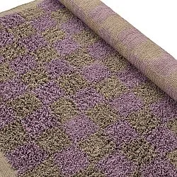Alfombras de pelo largo - Elsey Natural Cotton Shaggy (marrón/morado)