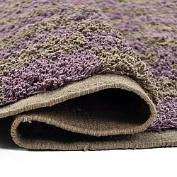 Alfombras de pelo largo - Elsey Natural Cotton Shaggy (marrón/morado)
