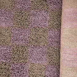 Alfombras de pelo largo - Elsey Natural Cotton Shaggy (marrón/morado)