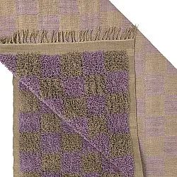 Alfombras de pelo largo - Elsey Natural Cotton Shaggy (marrón/morado)
