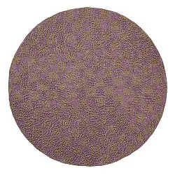 Alfombras redondeadas - Elsey Natural Cotton Shaggy (marrón/morado)