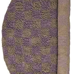 Alfombras redondeadas - Elsey Natural Cotton Shaggy (marrón/morado)