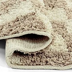 Alfombras redondeadas - Elsey Natural Cotton Shaggy (crema/arena)