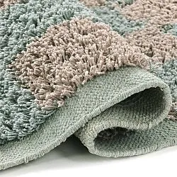 Alfombras de pelo largo - Elsey Natural Cotton Shaggy (gris/rosa)