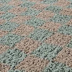 Alfombras de pelo largo - Elsey Natural Cotton Shaggy (gris/rosa)