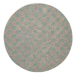 Alfombras redondeadas - Elsey Natural Cotton Shaggy (gris/rosa)
