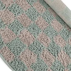 Alfombras redondeadas - Elsey Natural Cotton Shaggy (gris/rosa)