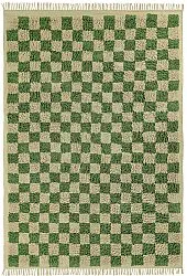 Alfombras de pelo largo - Elsey Natural Cotton Shaggy (verde/beige)