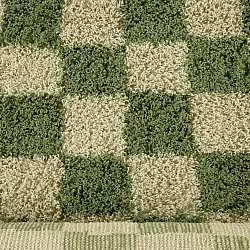 Alfombras de pelo largo - Elsey Natural Cotton Shaggy (verde/beige)