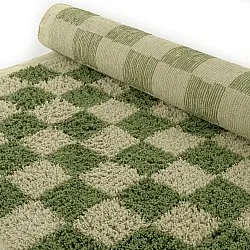 Alfombras de pelo largo - Elsey Natural Cotton Shaggy (verde/beige)