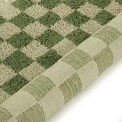 Alfombras de pelo largo - Elsey Natural Cotton Shaggy (verde/beige)