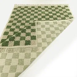 Alfombras de pelo largo - Elsey Natural Cotton Shaggy (verde/beige)