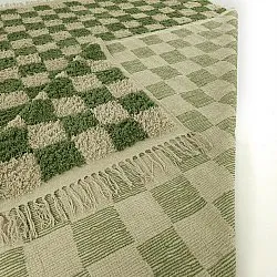 Alfombras de pelo largo - Elsey Natural Cotton Shaggy (verde/beige)