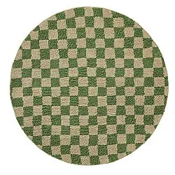 Alfombras redondeadas - Elsey Natural Cotton Shaggy (verde/beige)