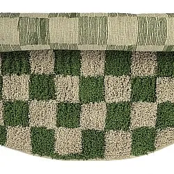 Alfombras redondeadas - Elsey Natural Cotton Shaggy (verde/beige)