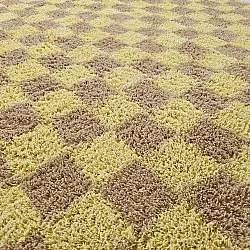 Alfombras redondeadas - Elsey Natural Cotton Shaggy (amarillo/beige)