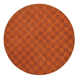 Alfombras redondeadas - Elsey Natural Cotton Shaggy (naranja/rojo)