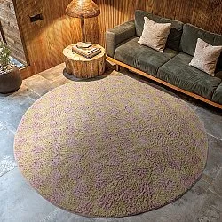 Alfombras redondeadas - Elsey Natural Cotton Shaggy (rosa/naranja)