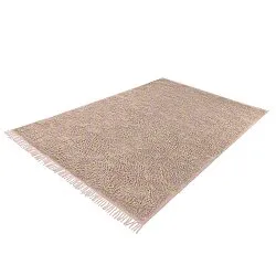 Alfombras de pelo largo - Elsey Natural Cotton Shaggy (rosa/naranja)