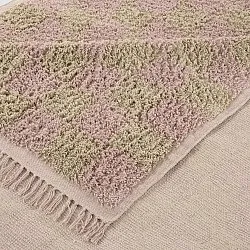 Alfombras de pelo largo - Elsey Natural Cotton Shaggy (rosa/naranja)