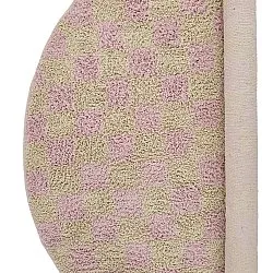Alfombras redondeadas - Elsey Natural Cotton Shaggy (rosa/naranja)