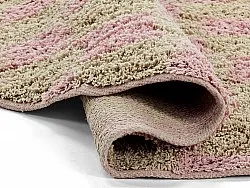 Alfombras redondeadas - Elsey Natural Cotton Shaggy (rosa/naranja)