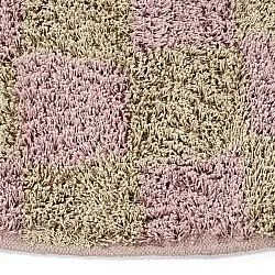 Alfombras redondeadas - Elsey Natural Cotton Shaggy (rosa/naranja)