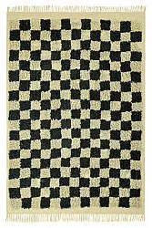 Alfombras de pelo largo - Elsey Natural Cotton Shaggy (negro/beige)