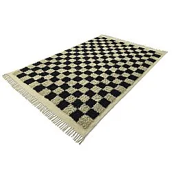 Alfombras de pelo largo - Elsey Natural Cotton Shaggy (negro/beige)