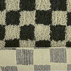 Alfombras de pelo largo - Elsey Natural Cotton Shaggy (negro/beige)