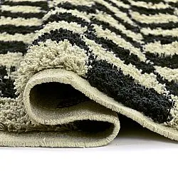 Alfombras de pelo largo - Elsey Natural Cotton Shaggy (negro/beige)
