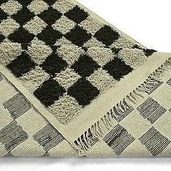 Alfombras de pelo largo - Elsey Natural Cotton Shaggy (negro/beige)