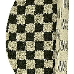 Alfombras redondeadas - Elsey Natural Cotton Shaggy (negro/beige)