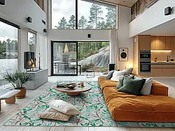 Alfombra Wilton - Evelina (verde/multicolor)