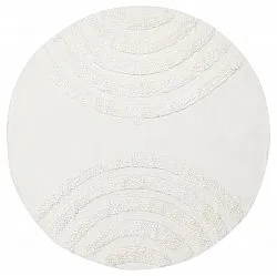 Alfombras redondeadas - Everly Natural Cotton Shaggy (offwhite)