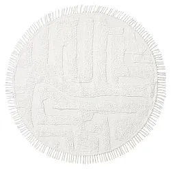 Alfombras redondeadas - Fallon Natural Cotton Shaggy (offwhite)
