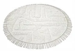 Alfombras redondeadas - Fallon Natural Cotton Shaggy (offwhite)