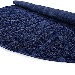 Alfombras redondeadas - Farley Natural Cotton Shaggy (azul)