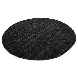 Alfombras redondeadas - Farley Natural Cotton Shaggy (negro)