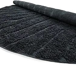 Alfombras redondeadas - Farley Natural Cotton Shaggy (negro)