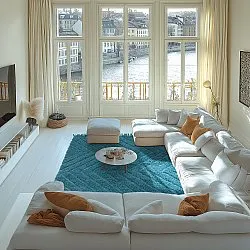Alfombras de pelo largo - Farley Natural Cotton Shaggy (turquesa)