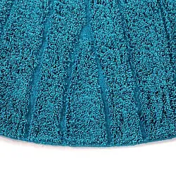 Alfombras redondeadas - Farley Natural Cotton Shaggy (turquesa)