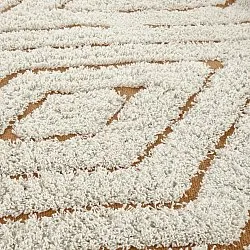 Alfombras de pelo largo - Holwell Natural Cotton Shaggy (blanco roto/marrón)