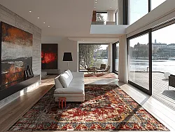 Alfombra Wilton - Idri (rojo/multi)