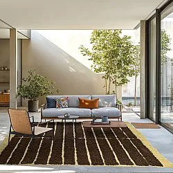 Alfombras de pelo largo - Ikara Natural Cotton Shaggy (marrón)