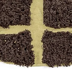 Alfombras redondeadas - Ikara Natural Cotton Shaggy (marrón)