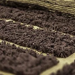 Alfombras redondeadas - Ikara Natural Cotton Shaggy (marrón)